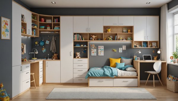 Armoires astucieuses pour optimiser une chambre d'enfant petite